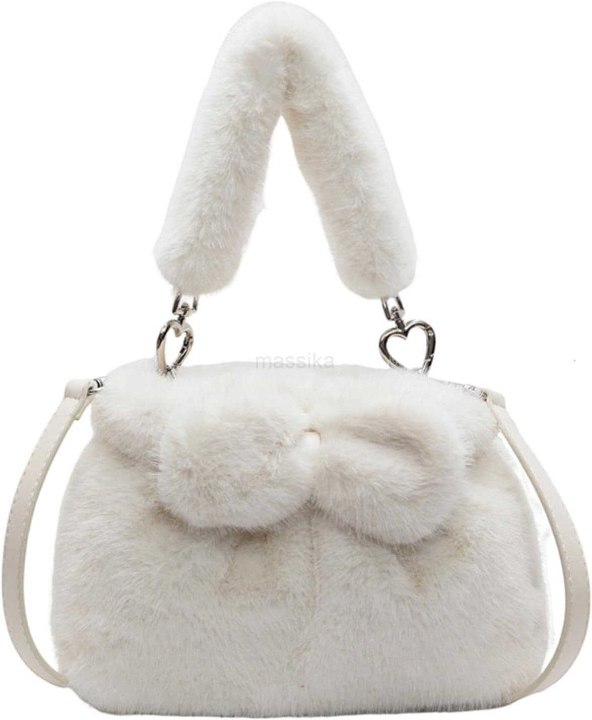 Soft Plush Shoulder Bag for Women Fluffy Handbag Cute Fuzzy Crossbody Bag Furry Top Handle Bag Elegant Satchel Bag M250912