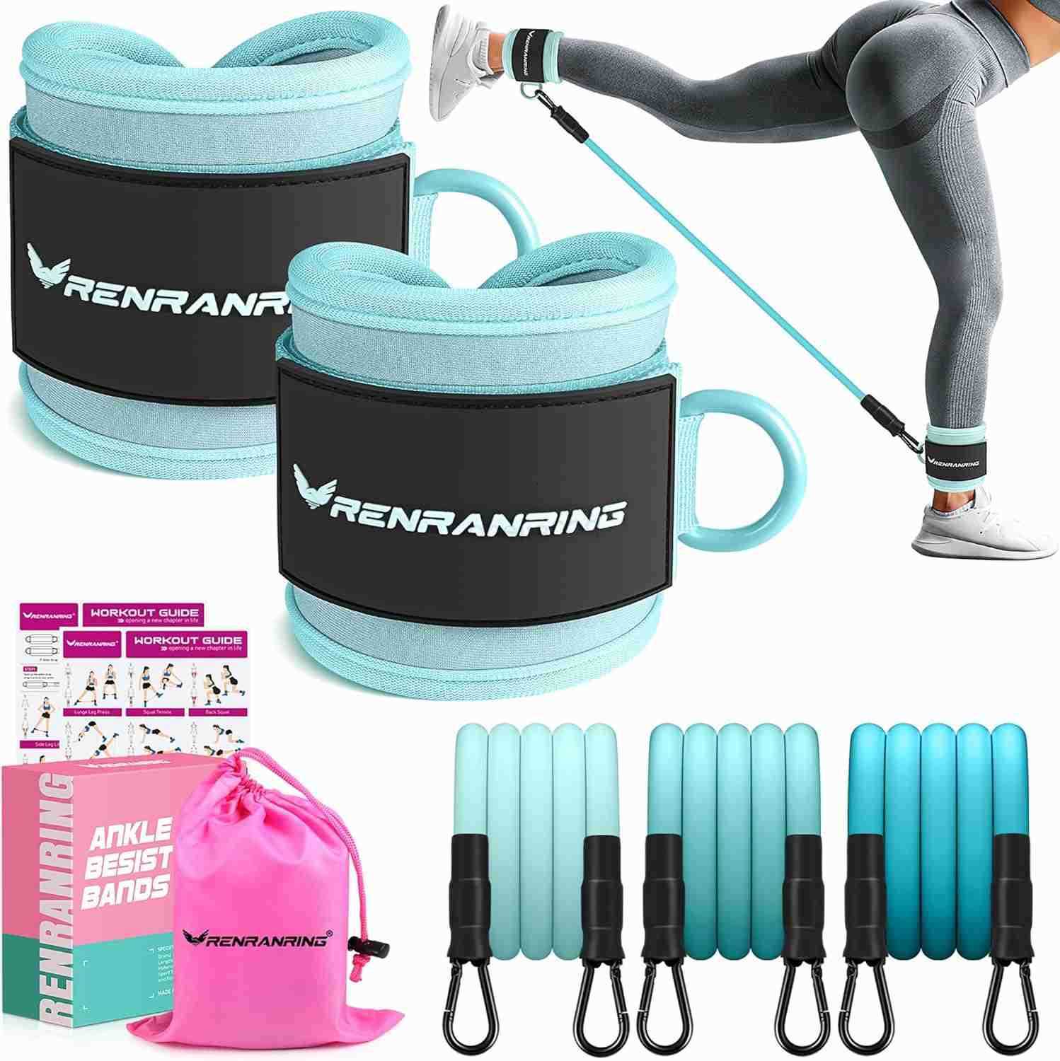 Resistance Bands Ankle Bands for Working Out with Cuffs Ankle Resistance Band Glutes Workout Equipment Butt Exercise Equipment for Women Legs and Glut