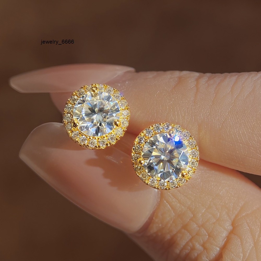 8*8MM VVS Moissanite Diamond Wedding Stud Earrings Screw Back Post for Women and Men