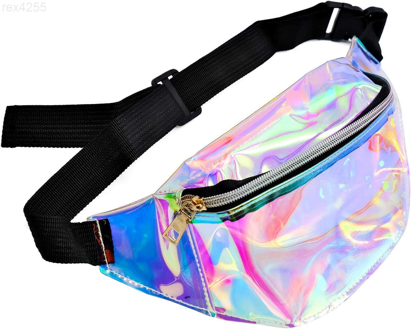 Clear Fanny Pack Fashion Iridescent Waist Bag Travel Sport Waist Purse for Running Beach Concert Game FestivalW250912
