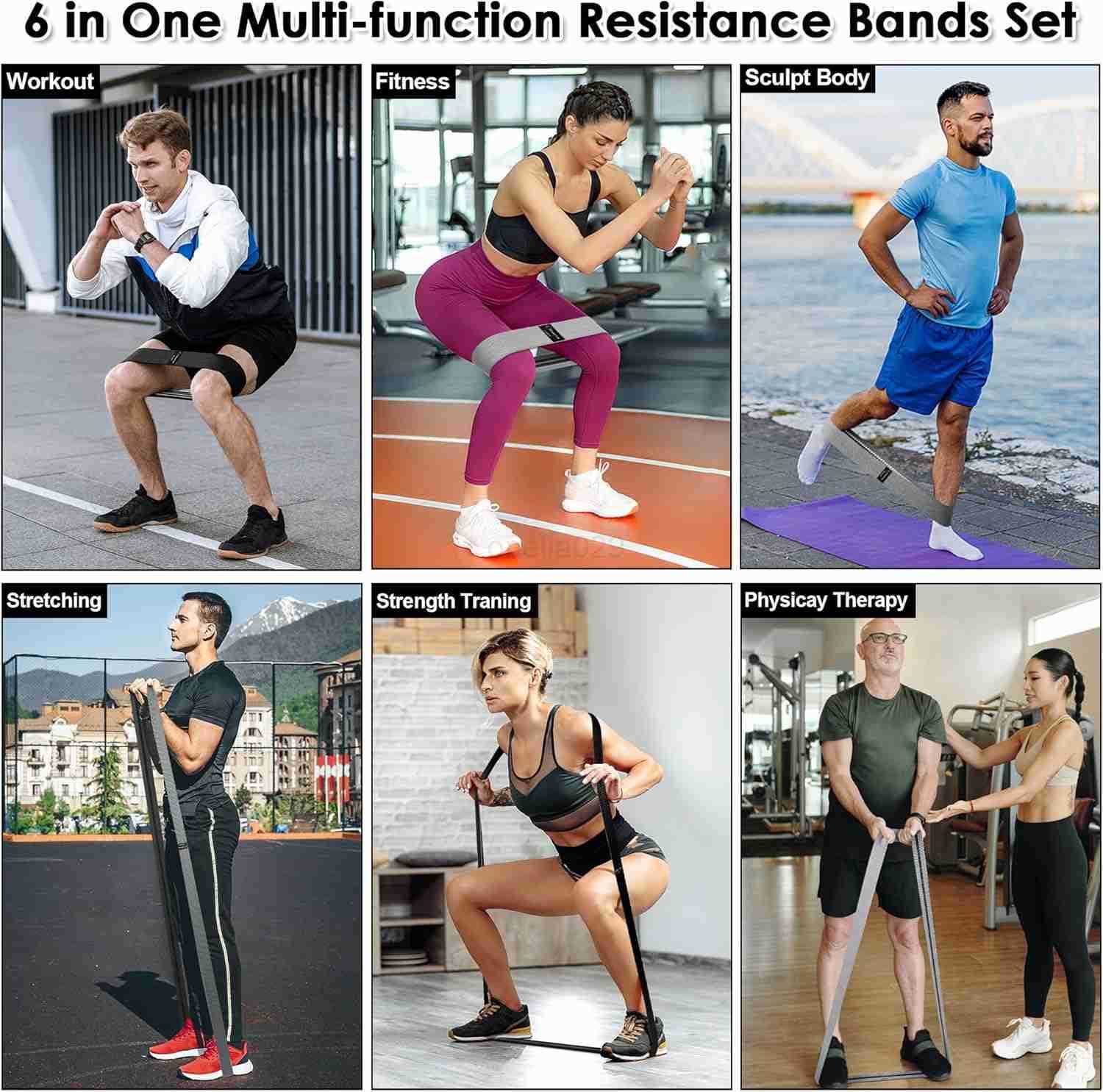 Fabric Resistance Bands for Working Out Wide Booty Belt with Multiple Resistance Levels Yoga Balance Balls Great for HIPS Thighs Exercises with Fitnes