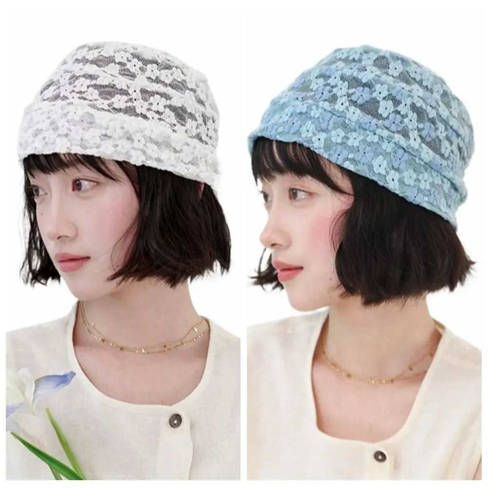 Sweet Flower Lace Plover Hat Hollow Mesh Beanies Hat Pi Big Sunscreen Spring and Summer G250910
