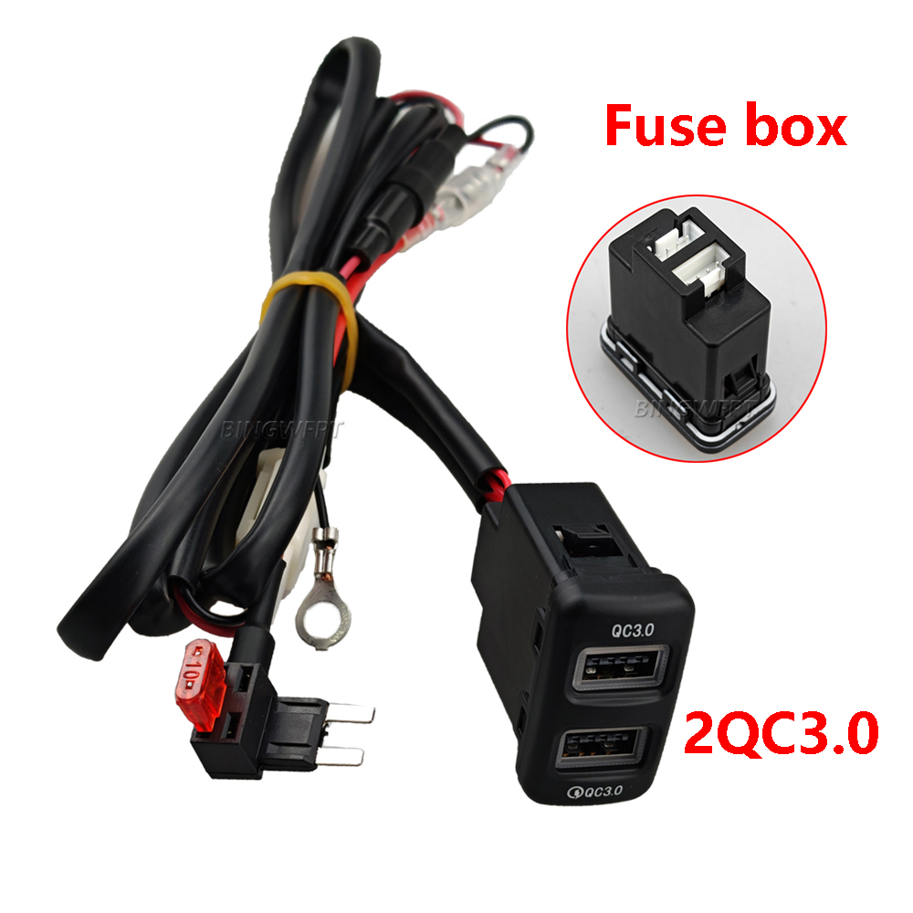 1PC Car Charger Fast Charger Type-C PD USB QC3.0 Socket Power Adapter Suitable For Old Toyota
