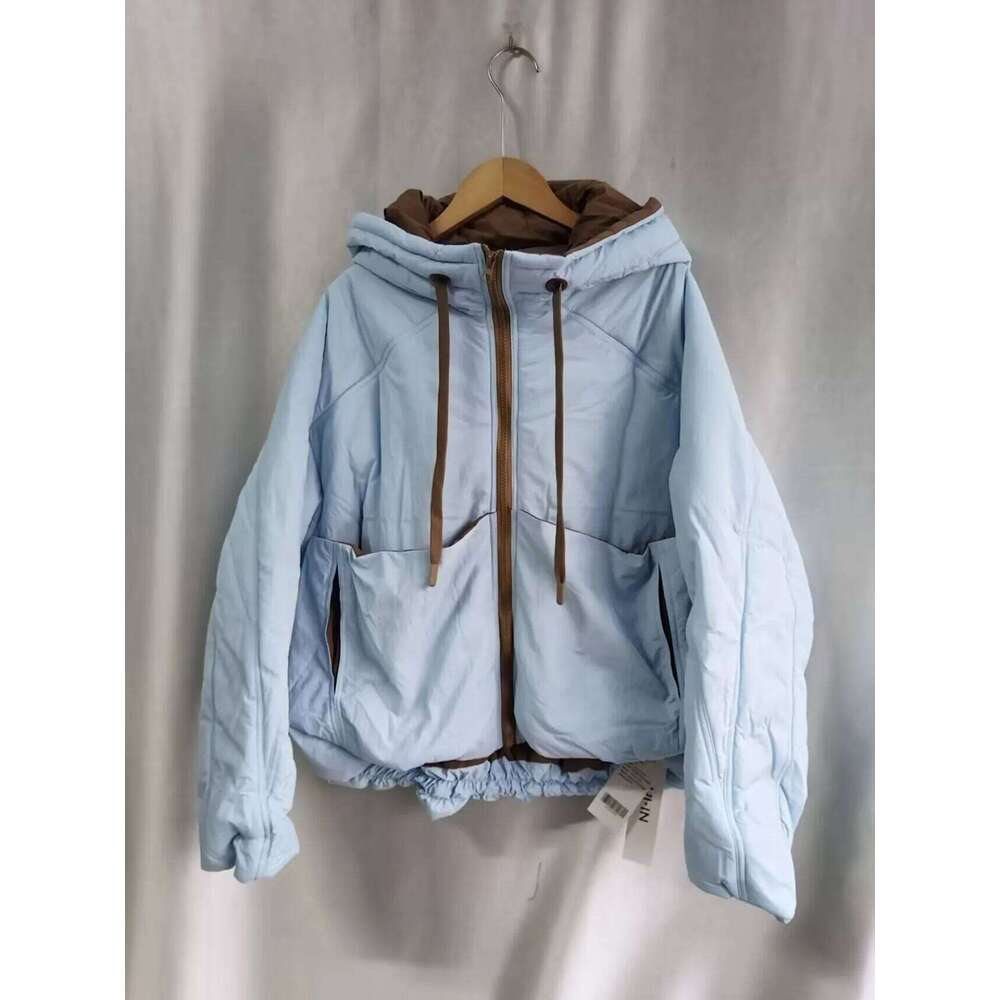 Korean Hooded Cotton Jacket For Women 2025 Winter New Thicked Warm Coat Fashion All-Match Loose Long Sleeve Tops Mujer