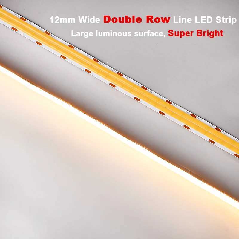 Double Row COB LED Strip 10000lm Super Bright 600 LEDsm Flexible Dimmable Led Tape RA90 Led Lighting 3000K 4000K 6500K DC24V C250912