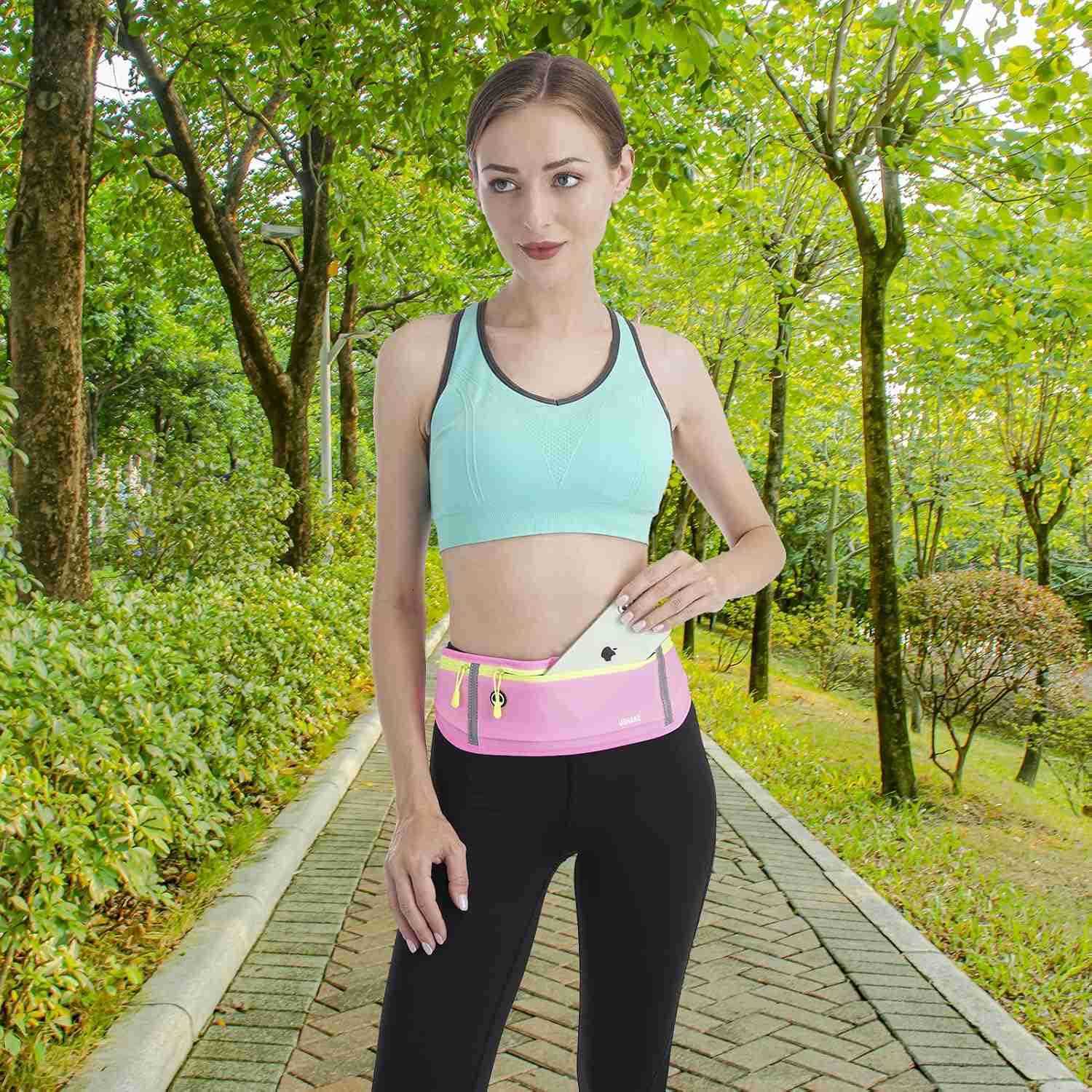 Slim Running Belt Workout Fanny Pack for Men WomenExercise Waist Pack for iPhone Holder Runner Belt for Running Walking Cycling Camping GymW250911