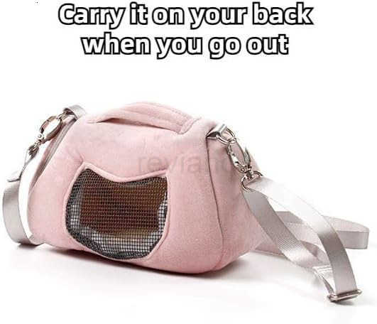 Small Pet Carrier Bag with Adjustable Shoulder Strap Hamster Travel Cage Breathable Carrier Portable Travel Carrier for Birds Sugar Glider Golden Hams