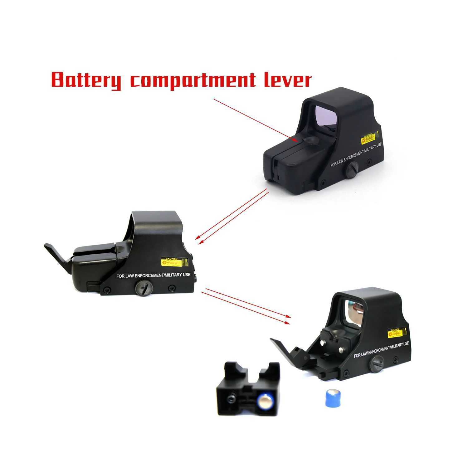 551 Red Dot Sight Scope Hunting Optical Collimator Rifle Scope RedGreen Holographic Riflescope with 20mm Mount C250912