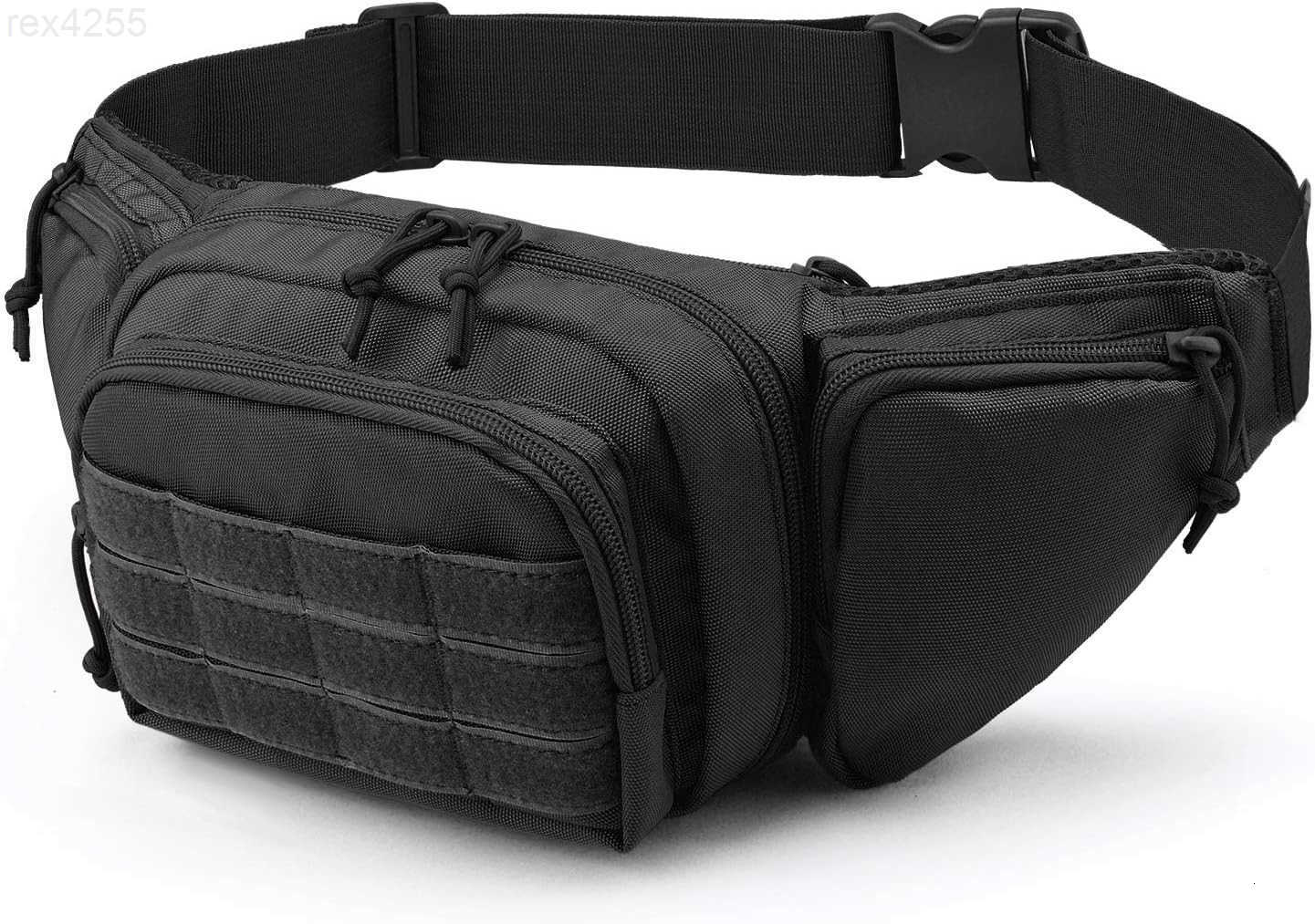 Fanny Pack Gun Holster for Men Adjustable Waist Bag Zippered Pockets Everyday Hip Pouch for Workout Travel Outdoor Running Hunting BlackW250912