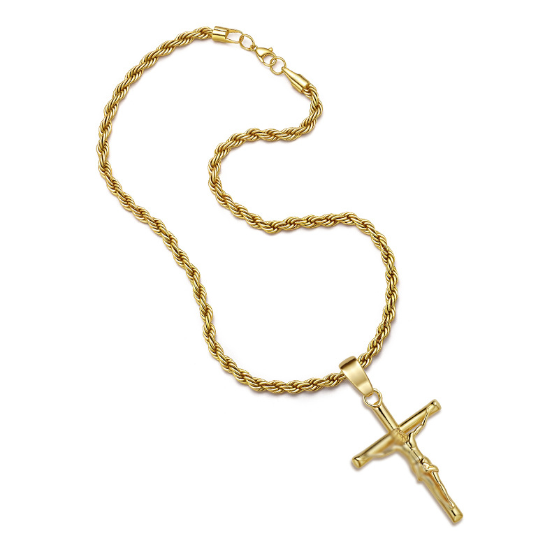 designer necklace Jewelry Hot-selling Cross Necklace, 18K Gold-Plated (Fade-Resistant), with a Unique and High-End Cross Pendant