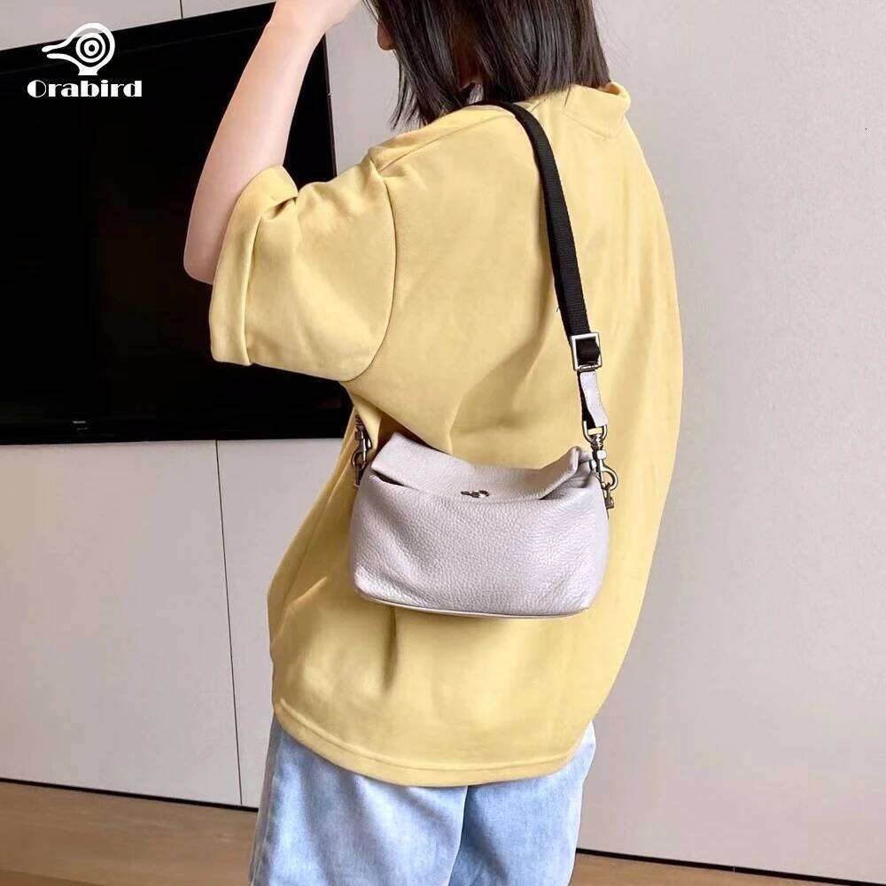 Orabird Ladies Crossbody Bags Soft Genuine Leather Small Cute Fashion Shoulder Handbag Flap Purses Grey Designer