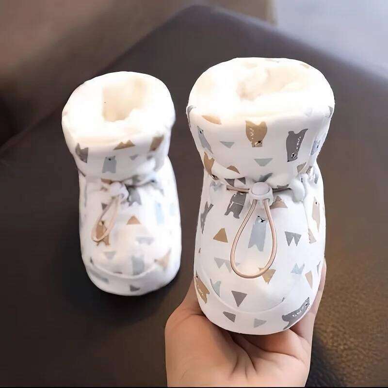 Winter Newborn Baby Shoes Boys & Girls Warm Cotton Snow Boots Fashion Cute Soft Sole Comfortable Walking Footwear