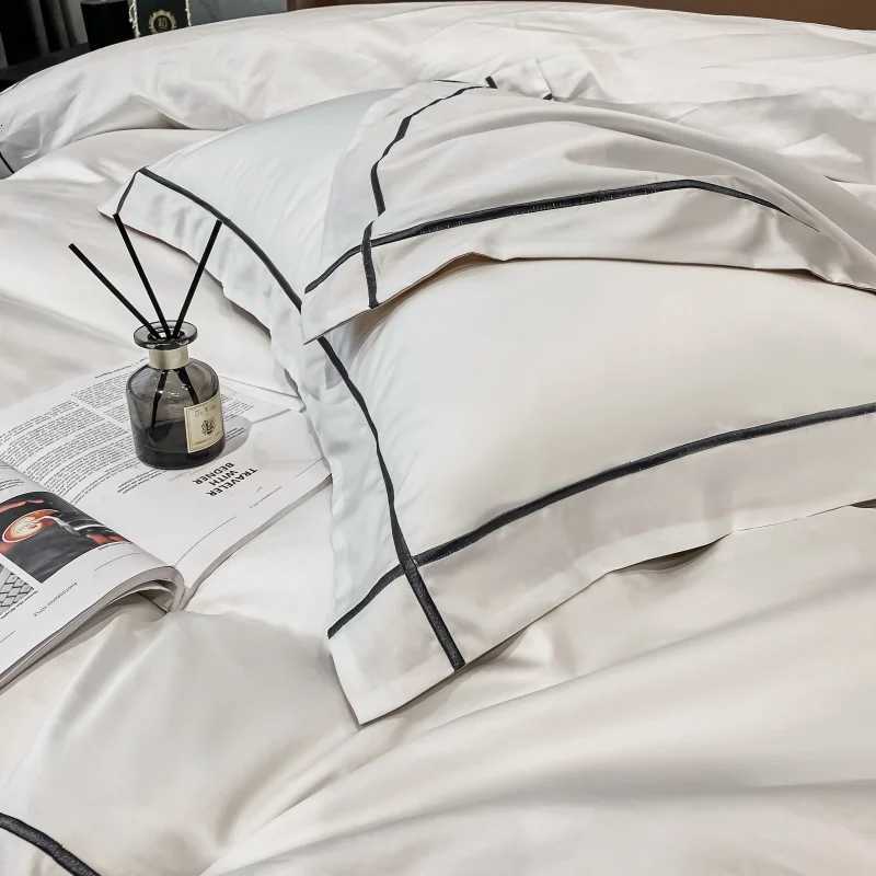 Embroidery Hotel Quality Bedding Set Luxury 800TC Egyptian Cotton Duvet Cover Bed Sheet Set Double King Queen Size Home Textiles X250912 - view 6