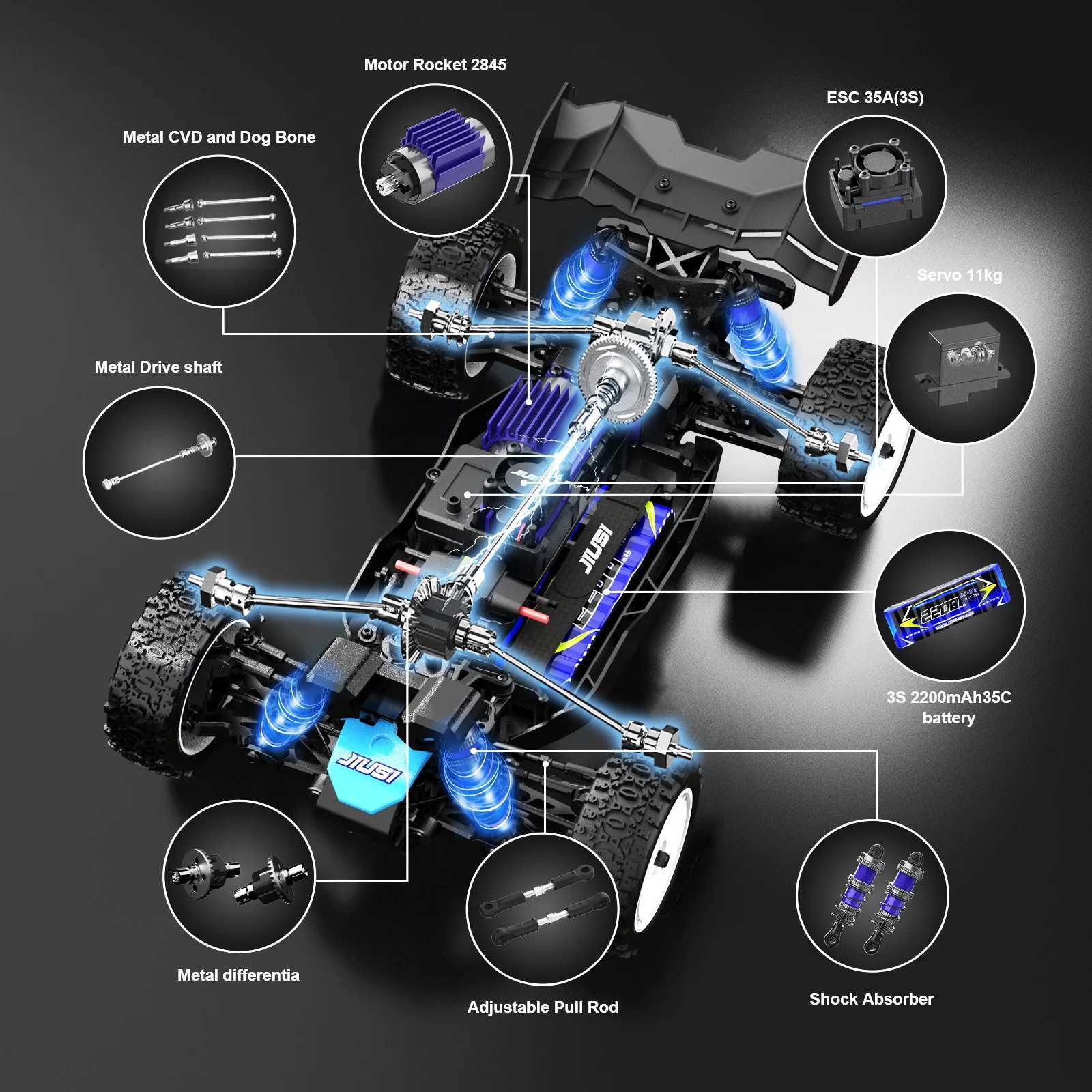 JIUSI WB12 PRO 112 Racing Car 4WD High Speed 80KMH Brushless Remote Control Car Offroad Competitive Drift RC Car Toy Kid Gift M250912