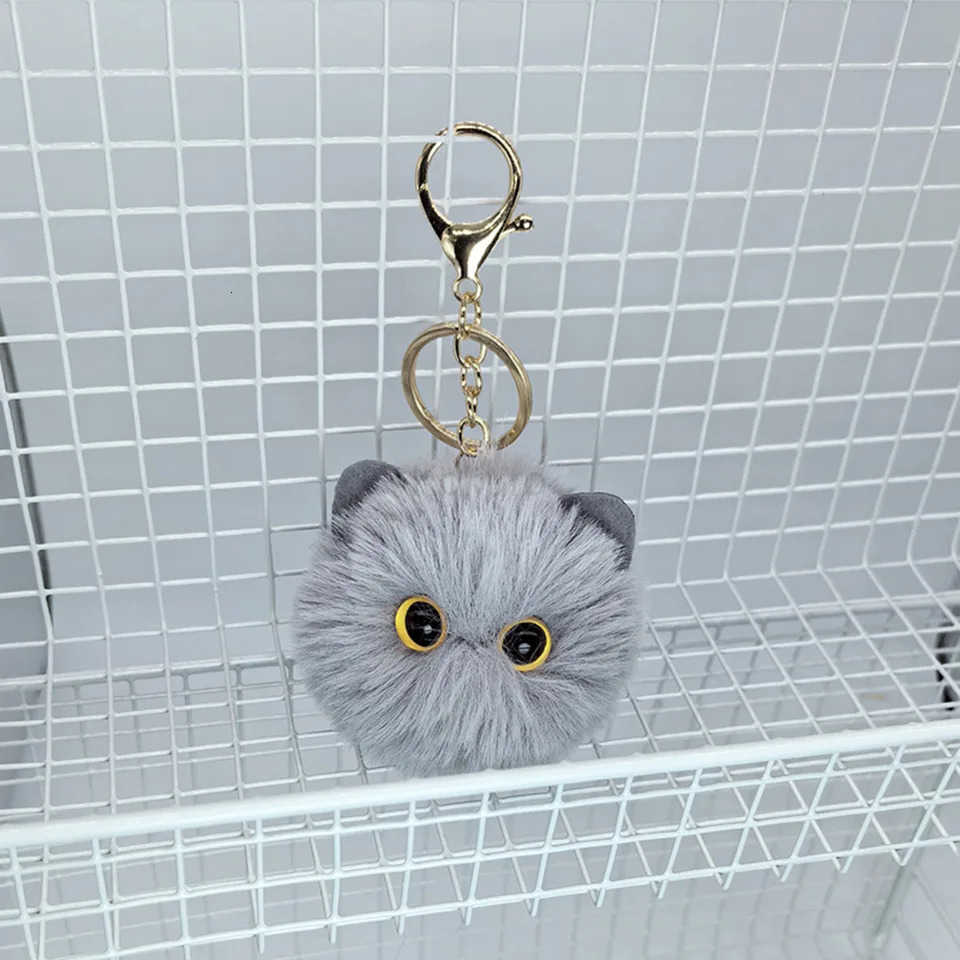 Cute Plush Cat Keychain Cartoon Doll Toy Pendant Keyring For Women Girls Bag Ornament Car Key Chain Children Gifts Accessories M250912