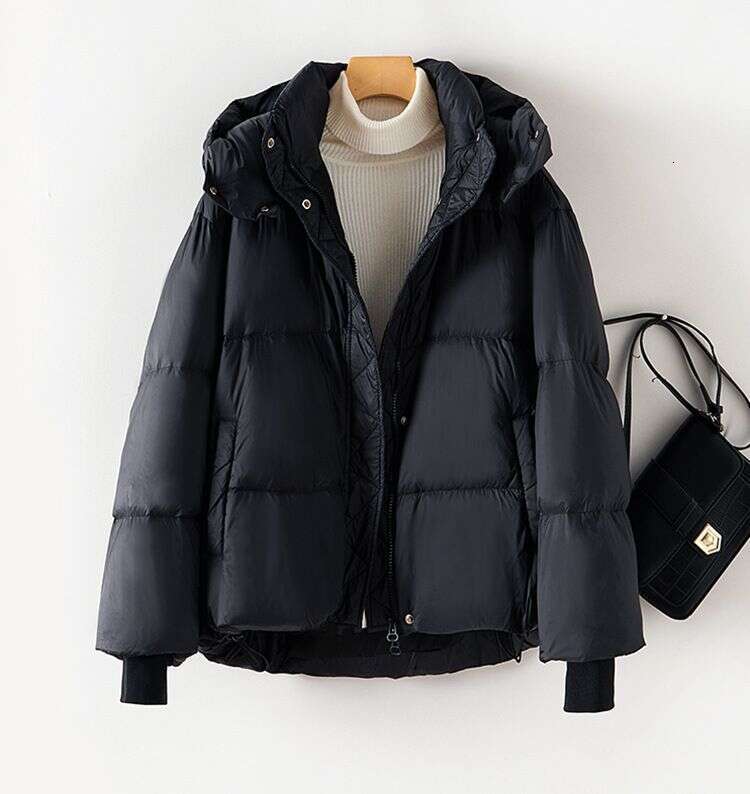 New Down Autumn And Winter Short Thickened Bread Jacket Hooded Women's Clothing