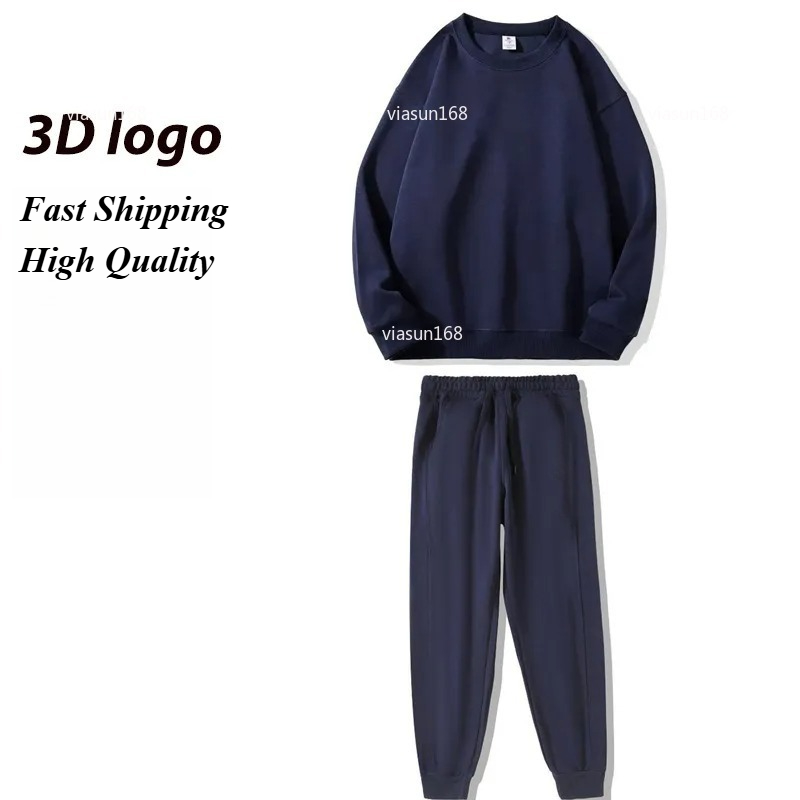 Designer Yoga Hoodies Crew Neck Pullover Warm Sweatshirt 3D Logo Silver on Chest Loose Sweatshirt Mens Unisex Casual Sweat Tops Women Sportswear Hoodies sets