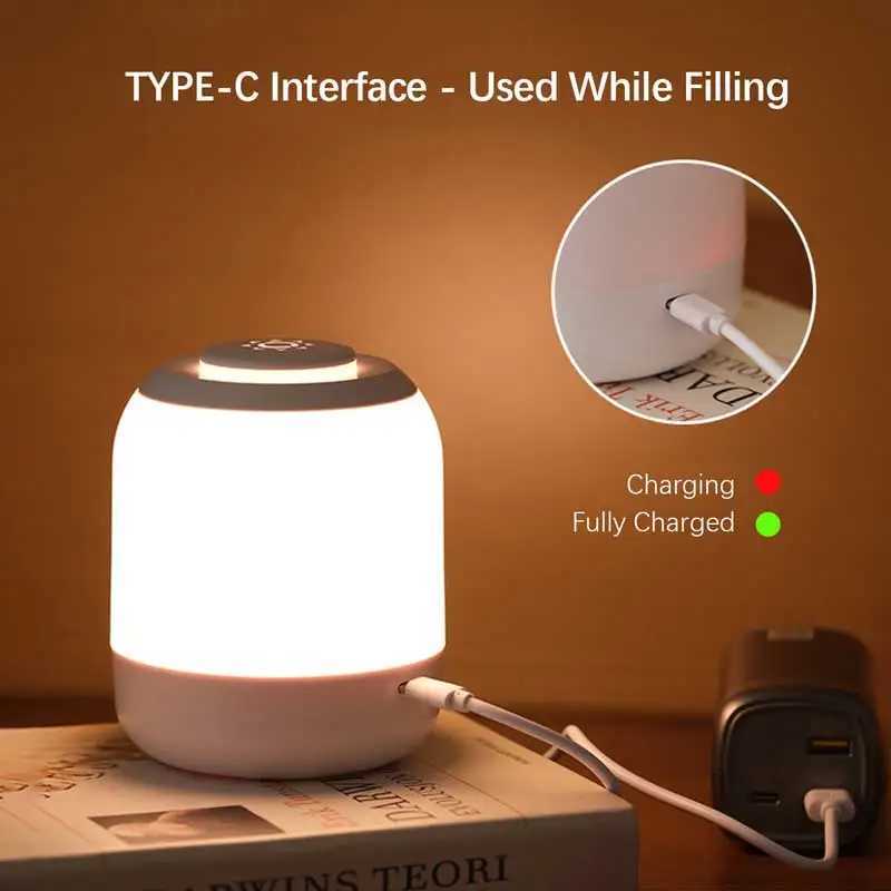 LED Night Lights 3 Brightness USB Rechargeable Table Lamp Portable Bedside Light for BedroomGarageBedroom Study Room C251122