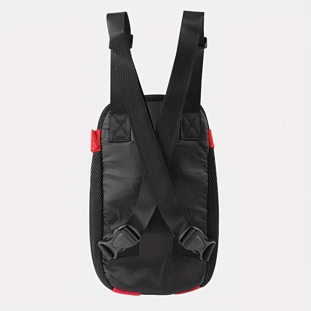 Pet Dog Carrier Backpack Portable Breathable Mesh Chest Carrier Polyester Woven Double Shoulder Pet Bag for Outdoor Adventures Purple SmallW250912