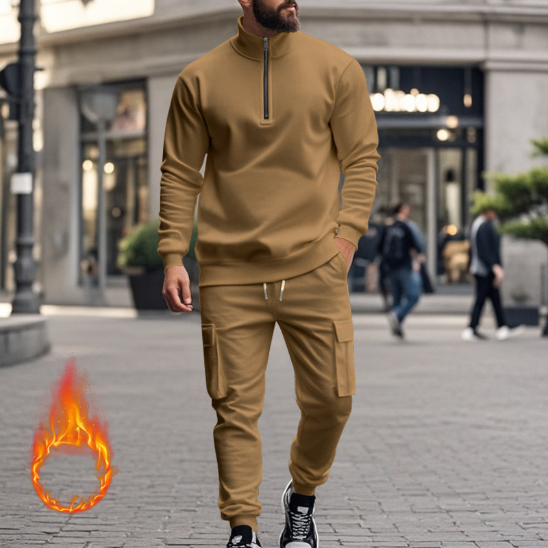 Autumn Men 2 Piece Sets Patchwork Tracksuits Sportswear Mens Zipper Jacket + Pant Tracksuit Male Sweatshirt Casual Suit Set EU Size: S-3XL