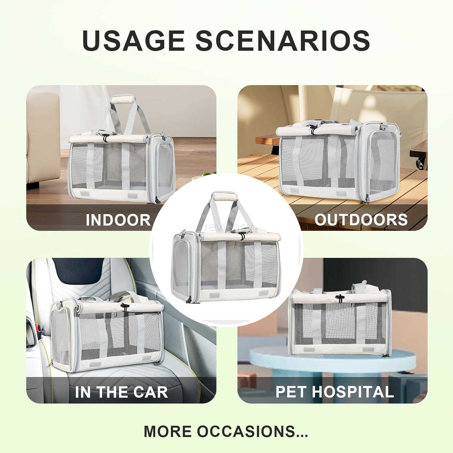 Cat Carrier and Dog Carrier is Designed for Pets Weighing up to 16 lbsSoftSidedDurable and Collapsible Travel CarrierBreathable Mesh for VentilationAd