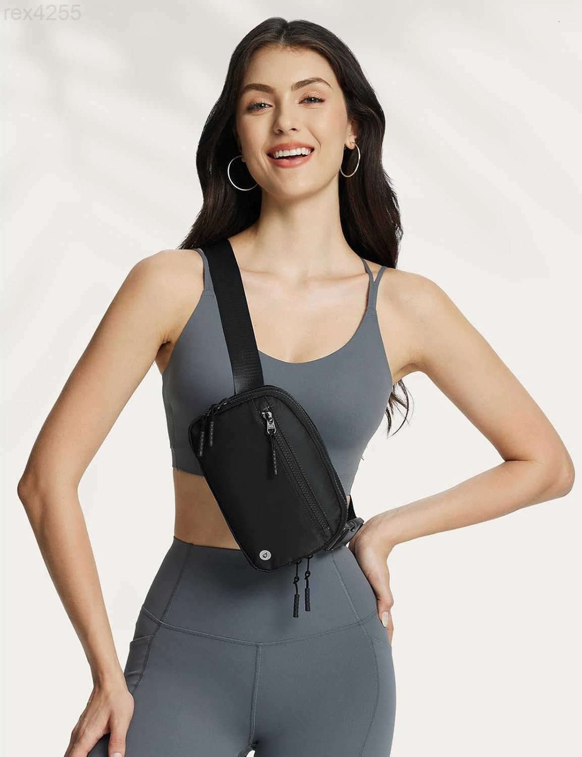 Belt Bag Women Fanny Packs Crossbody Fashion Waist Pack Water Resistant Adjustable Strap 2L BlackW250912