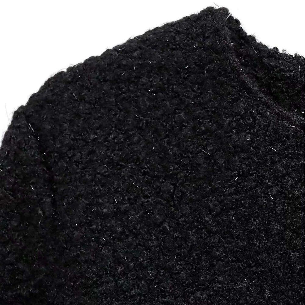 DHEssentials Women's Autumn and Winter New Style Little Chanel Sparkling Loop Velvet Short Jacket 87050625