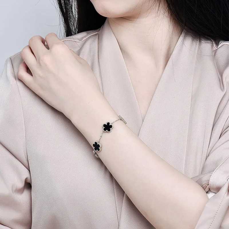 Lucky Wens Hand Bracelets Double Sided Flowers Jewellery Gifts Stainl Steel Bracelet Gold Plated Bracelets Man S250912