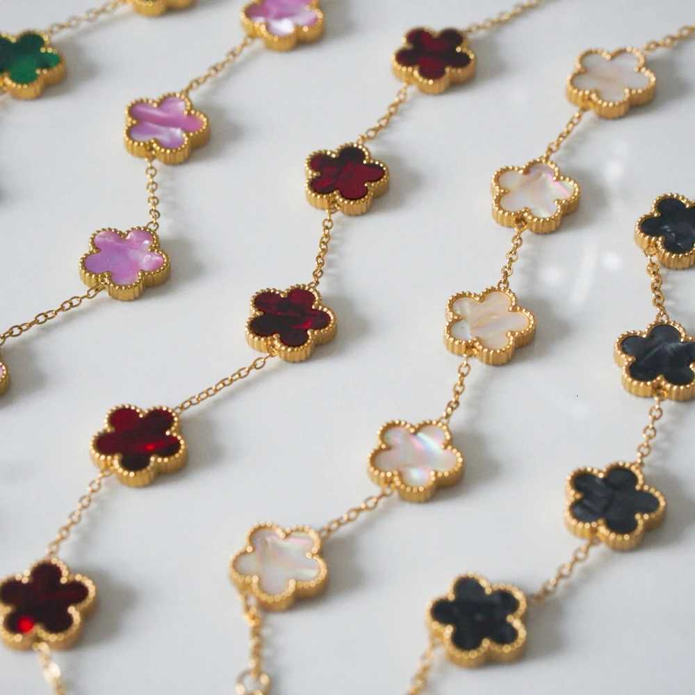 ALTERA GoldPlated Stainl Steel Plant Flower Bracelet With Five Petals Wens Luxury Gifts Bracelets Adjustable S250912