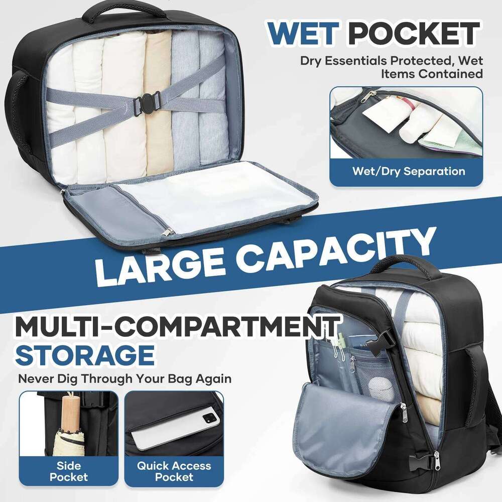 Under Seat Backpack, Wizz 40x30x20 Airplane Travel Convenient Men Laptop Backpack Outdoor Carry-On Bag