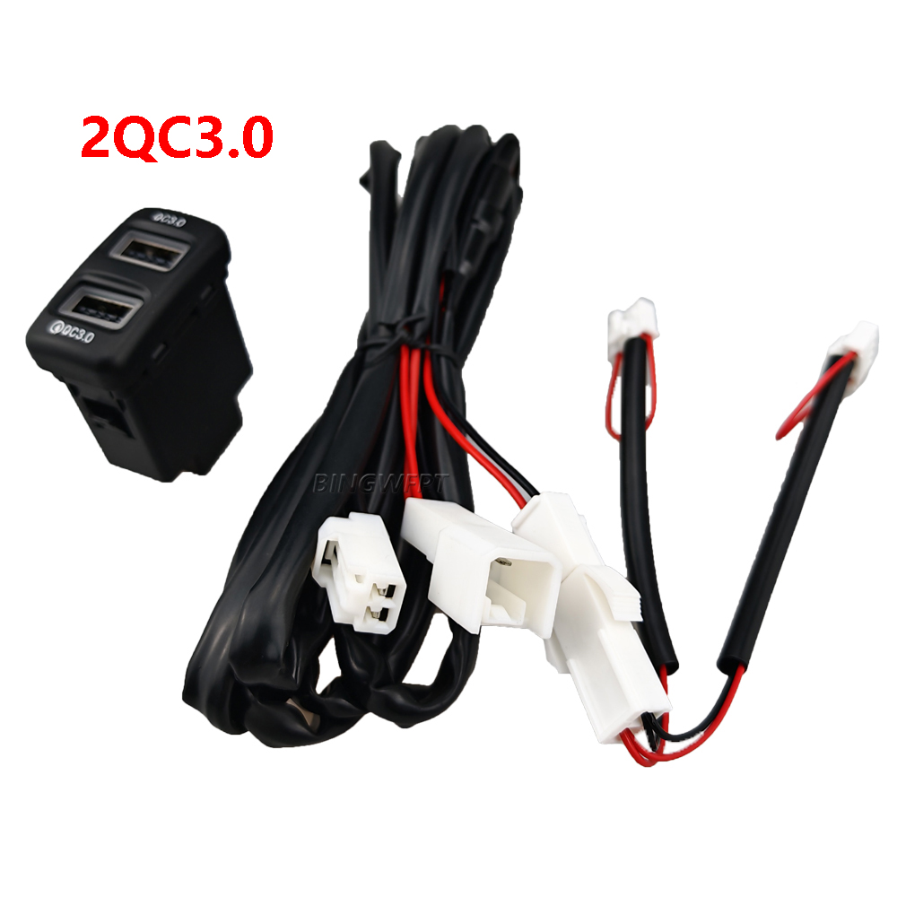 For Toyota Old Style 2QC3.0&QC3.0-PD Car Charger And Mobile Phone Charging Adapter