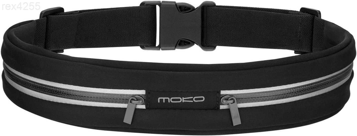 Sports Running BeltOutdoor Dual Pouch Sweatproof Reflective Slim Waist PackFitness Workout Belt Fanny Pack Compatible with iPhone 1111 Pro MaxXXrXs Ma