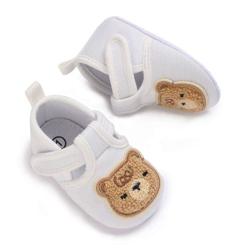 Fashionable Cartoon Bear Baby Shoes Spring Cute Soft Comfortable Casual Walking Footwear for Babies