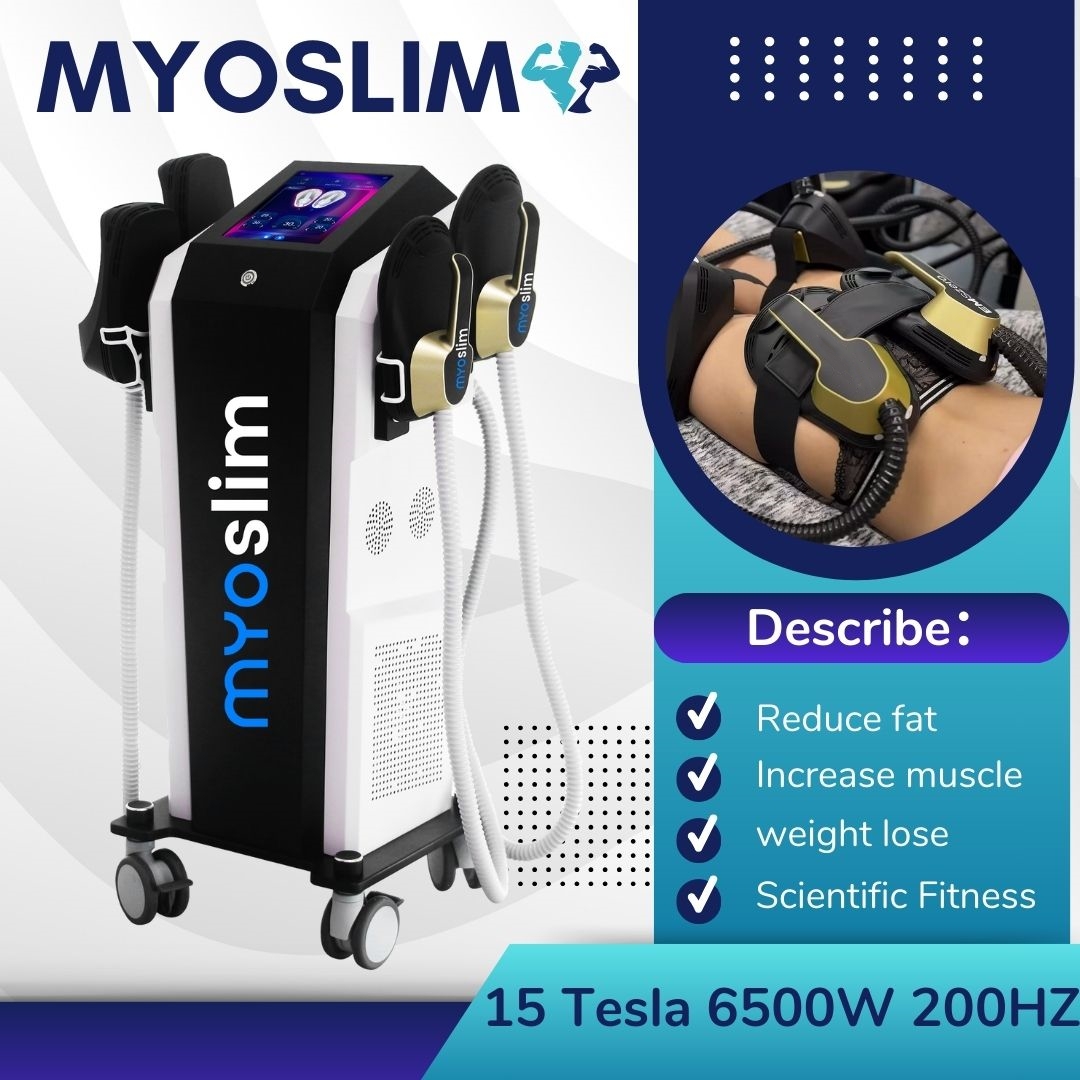 EMS Body Slimming Machine Myoslim Non Invasive Fat Burning Equipment For Spa Beauty Salon Reduce Cellulite Build Abs Improve Body Shape Muscle Toning 