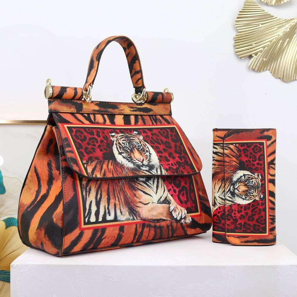 Women Bags Leather Vintage Painting Art Purse Handbags Girl Shoulder Fashion Cross Body Messenger Bag Female Totes