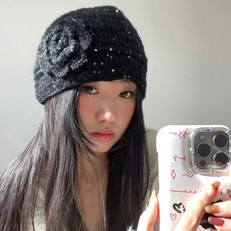 Designer New Crochet Knitted Hat Spring Autumn Thick Line Handmade Winter Fa Vintage Fashion Beanies Hat Y2k Girls G250910