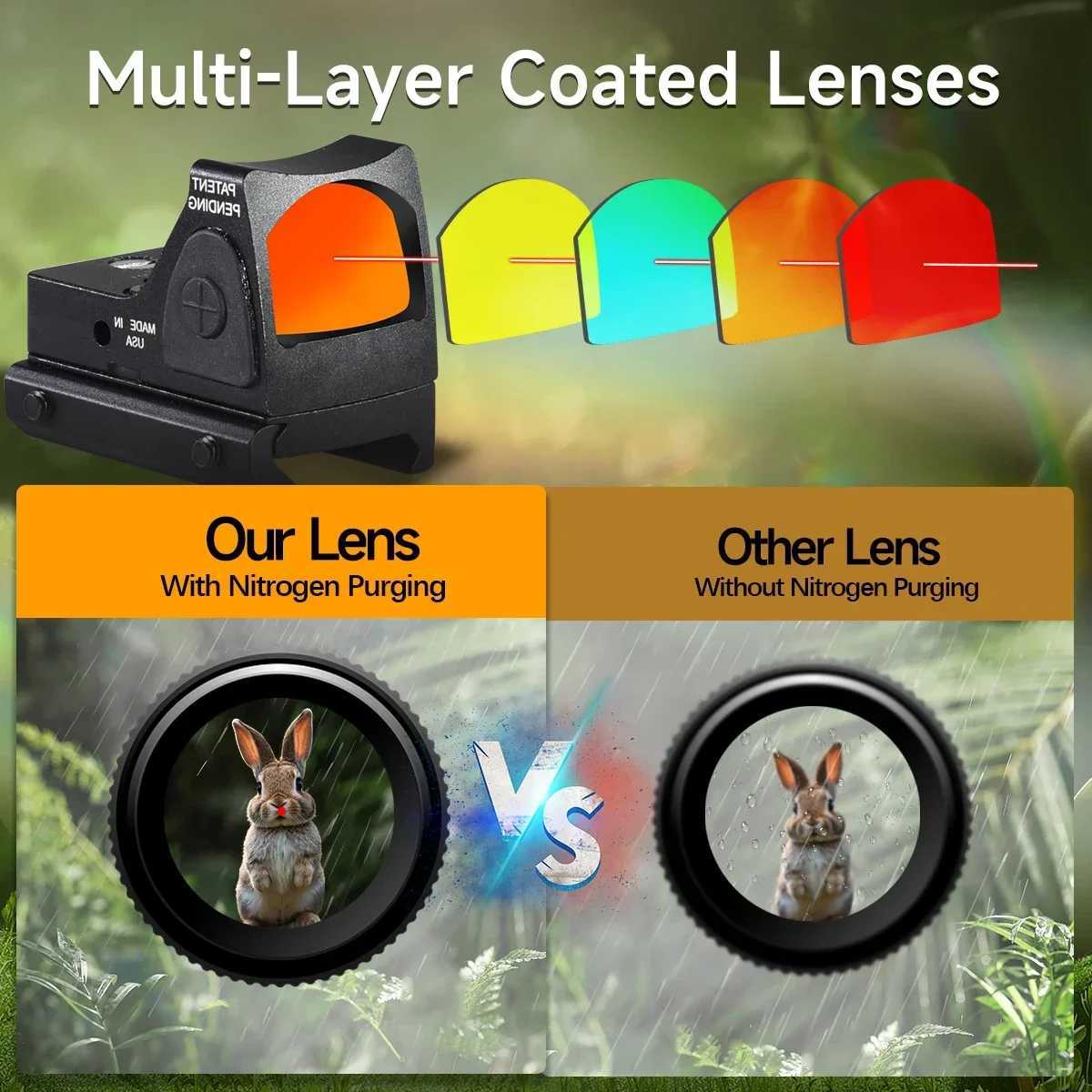 Tactical Red Dot Sight Collimator Reflex Sight Airsoft Hunting Pistol Scope AR15 Optics RifleScope Glock 17 19 for 20mm Rail C250912