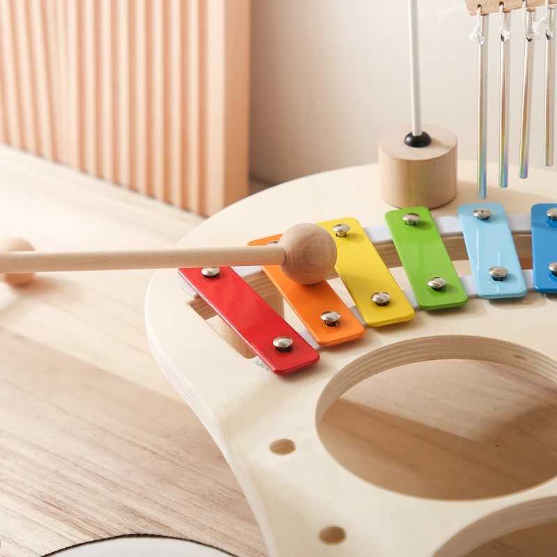 Baby Educational Toys Wooden Aeolian Bells Montessori Childrens Musical Toys Xylophone Newborn Birthday Gifts Music Table Toys C250912
