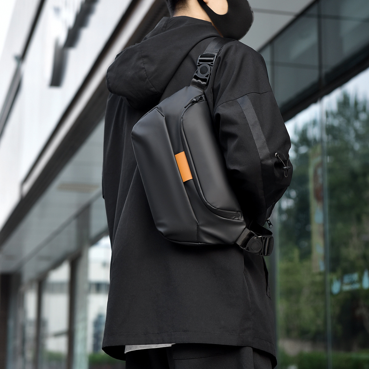 Men S Free Shipping Chest Bag Business Lightweight Casual Versatile Designer Bag Luxury Bag Single Shoulder Bag Japanese Style Commuting Waterproof Cr