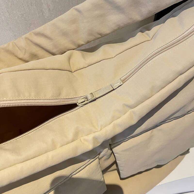 Large Capacity Cloth Crossbody Women Korea Solid Nylon Shoulder Lazy Style Simple Black Messenger Hobo Bags