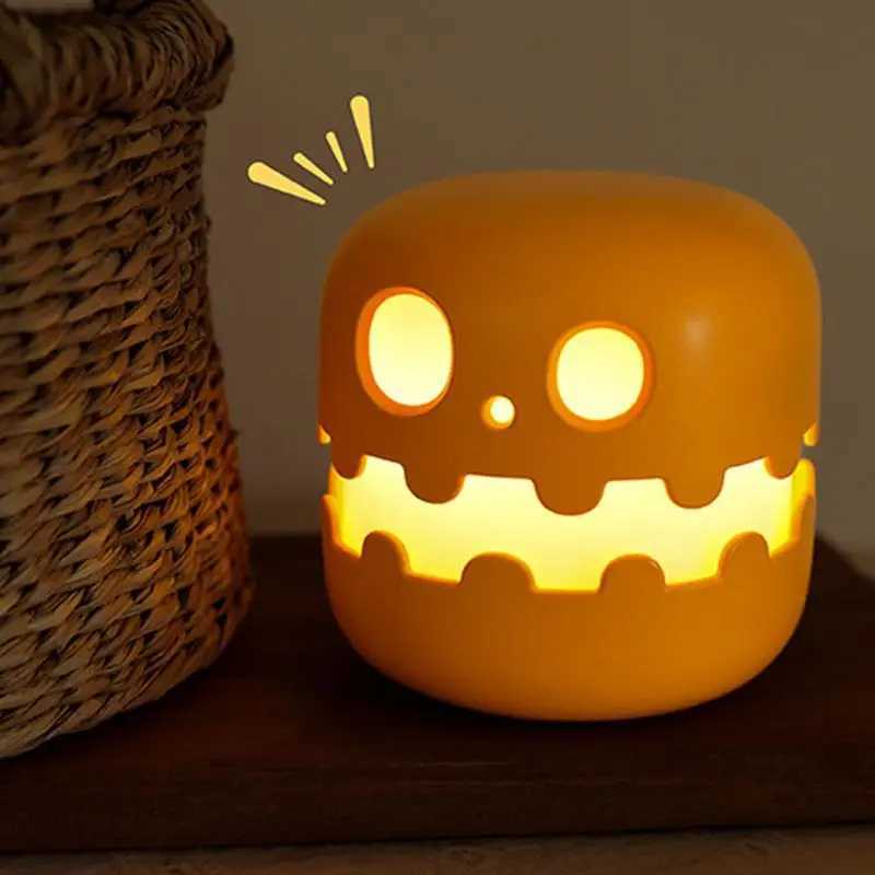 Halloween Pumpkin Night Light Cute Push Up Safety Light Decoration Halloween Bedside Decoration Children Halloween Gift C251122