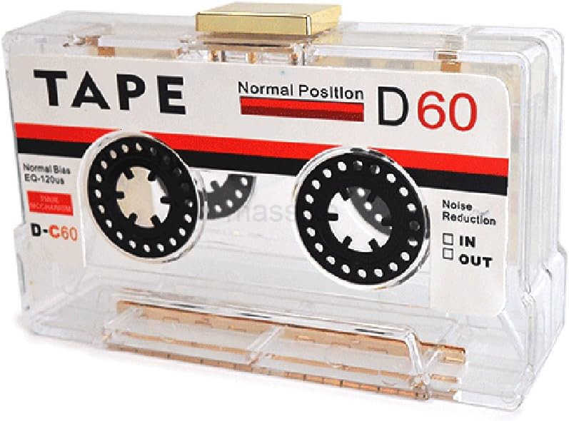 Tape Shaped Shoulder Bag Radio Recorder PU Crossbody Bag Womens Retro Evening Bag Handbag Clutch Purse M250912