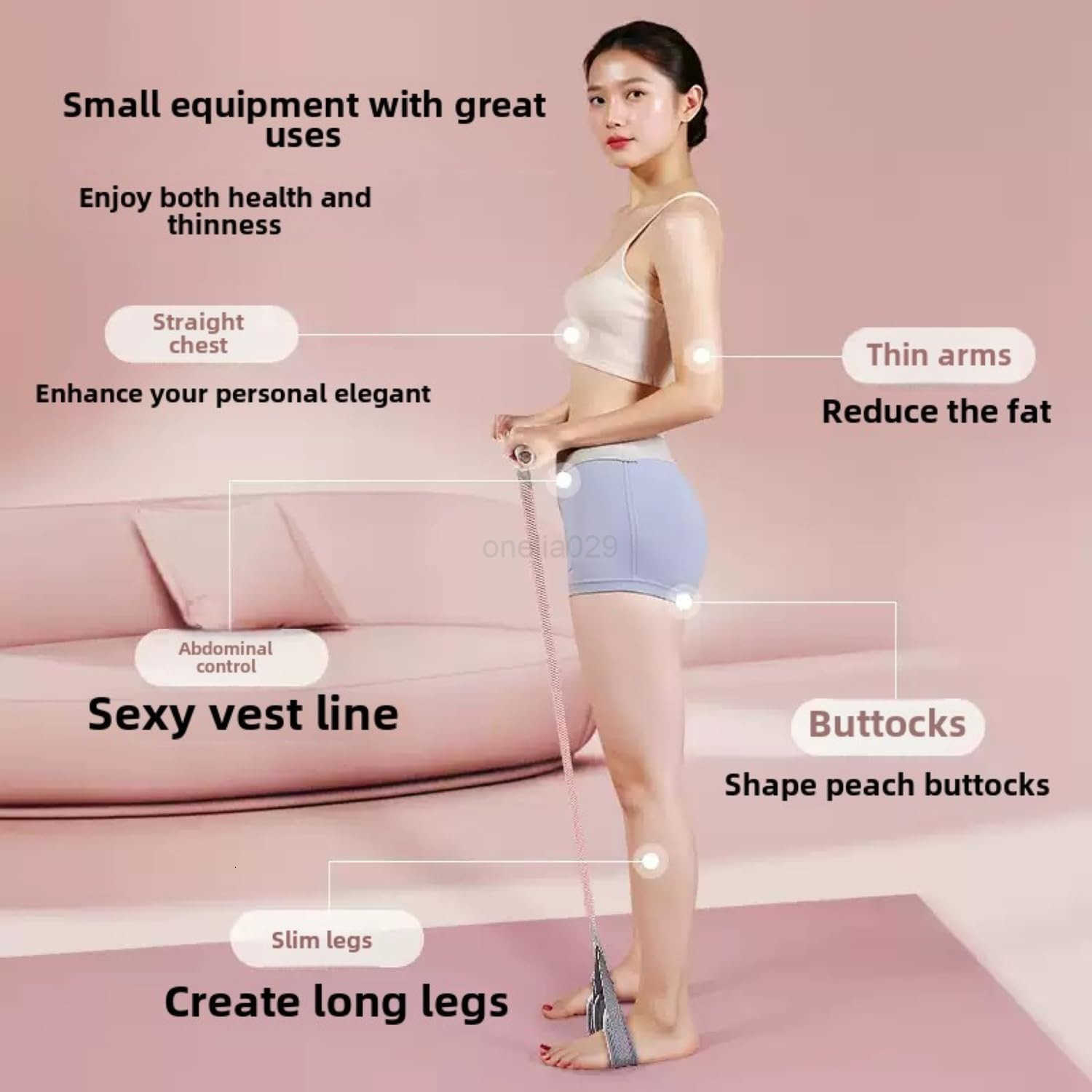 2025 New Yoga Pedal Resistance Fabric Band with Handles AntiBroken Elastic Sit Up Pull Rope for Strength Training 120lb FullBody Excercise Band Portab