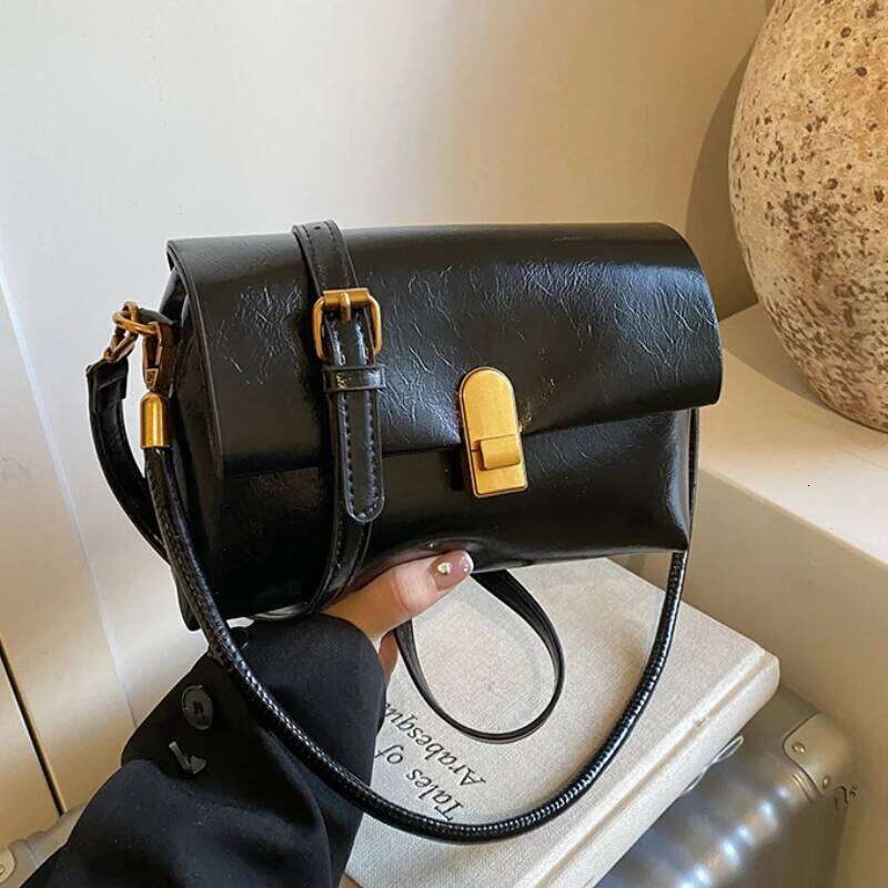 Fashion Small Flap Pu Leather Crossbody For Women 2025 New Trend Designer Simple Solid Color Handbags Women's Shoulder Bag