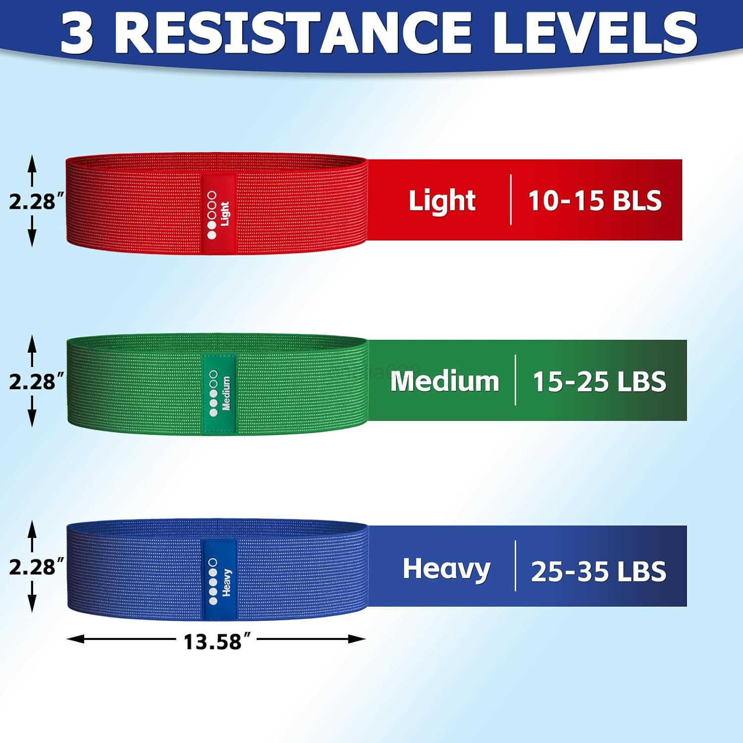 Resistance Bands for Working Out Exercise Bands Set with Workout Guide Fabric Elastic Bands for Physical Therapy Fitness Bands Ideal for Legs Hip Glut