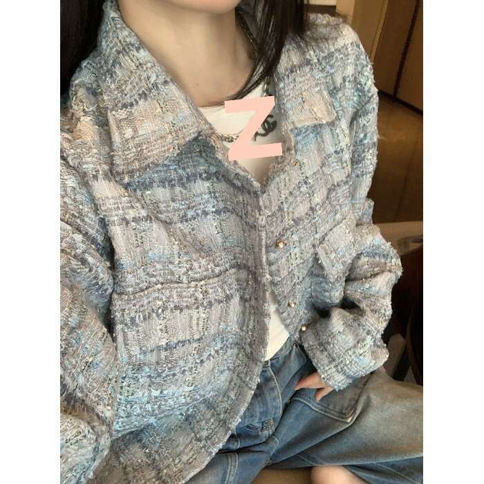 DHEssentials Chic Long Sleeve Jacket for Women, Spring New Loose Fashion Versatile Niche Design Top Trend