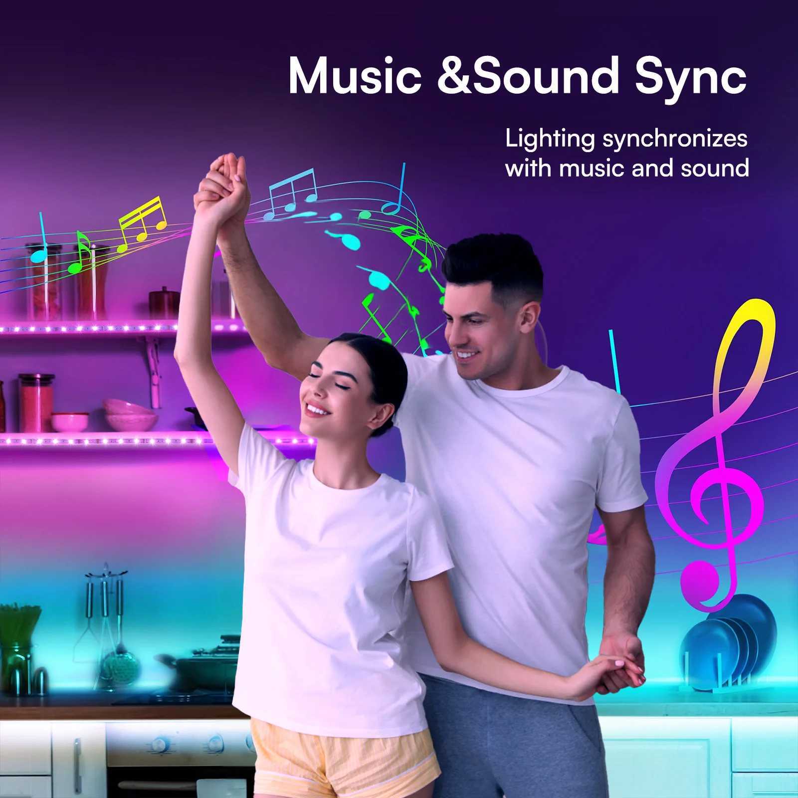 260200130100 feet 80604030 meter LED light bar smart light bar with app control remote RGB LED bedroom home decorative C250912