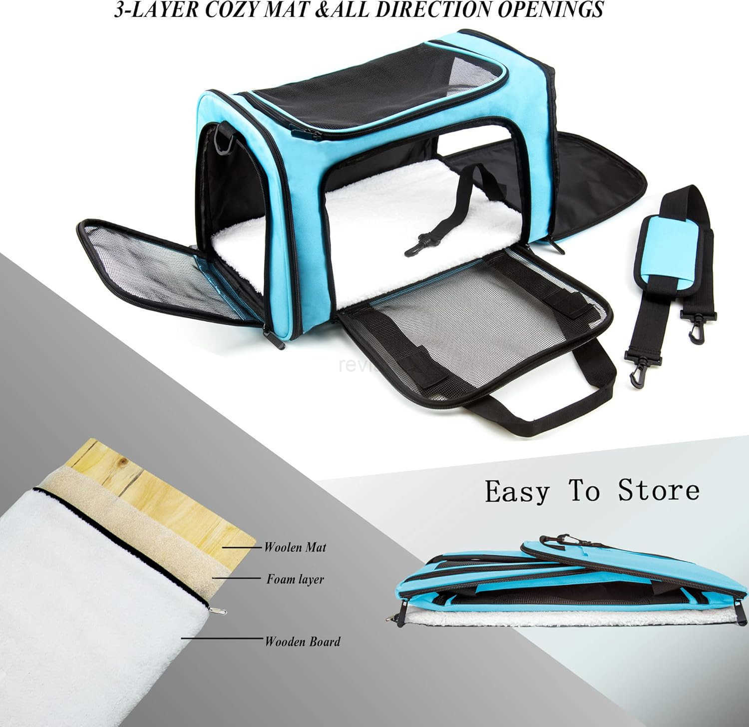 Soft Sided Carrier for Small Medium Cats DogsTSA Airline Approved Collapsible Travel Pet Carrier Medium PinkW250912