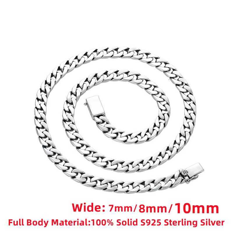 Factory Pr 100 S925 Sterling Silver Miami Hiphop Cuban Trend Clavicle Chain Necklace for Man Women Boyfriends JewelryXJ250912