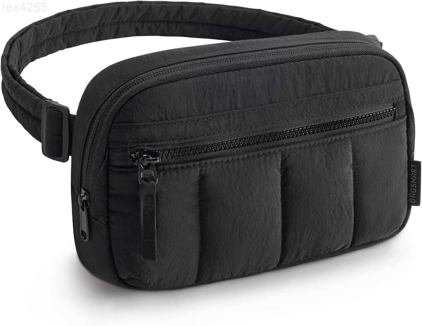 Fanny Packs for Women Cross Body Quilted Puffy Belt Bag with Pockets Fashion Waist Packs for Traveling Hiking BlackW250912